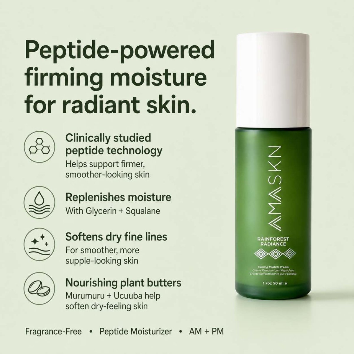 Rainforest Radiance Cream – Firming Peptides + Deep Hydration