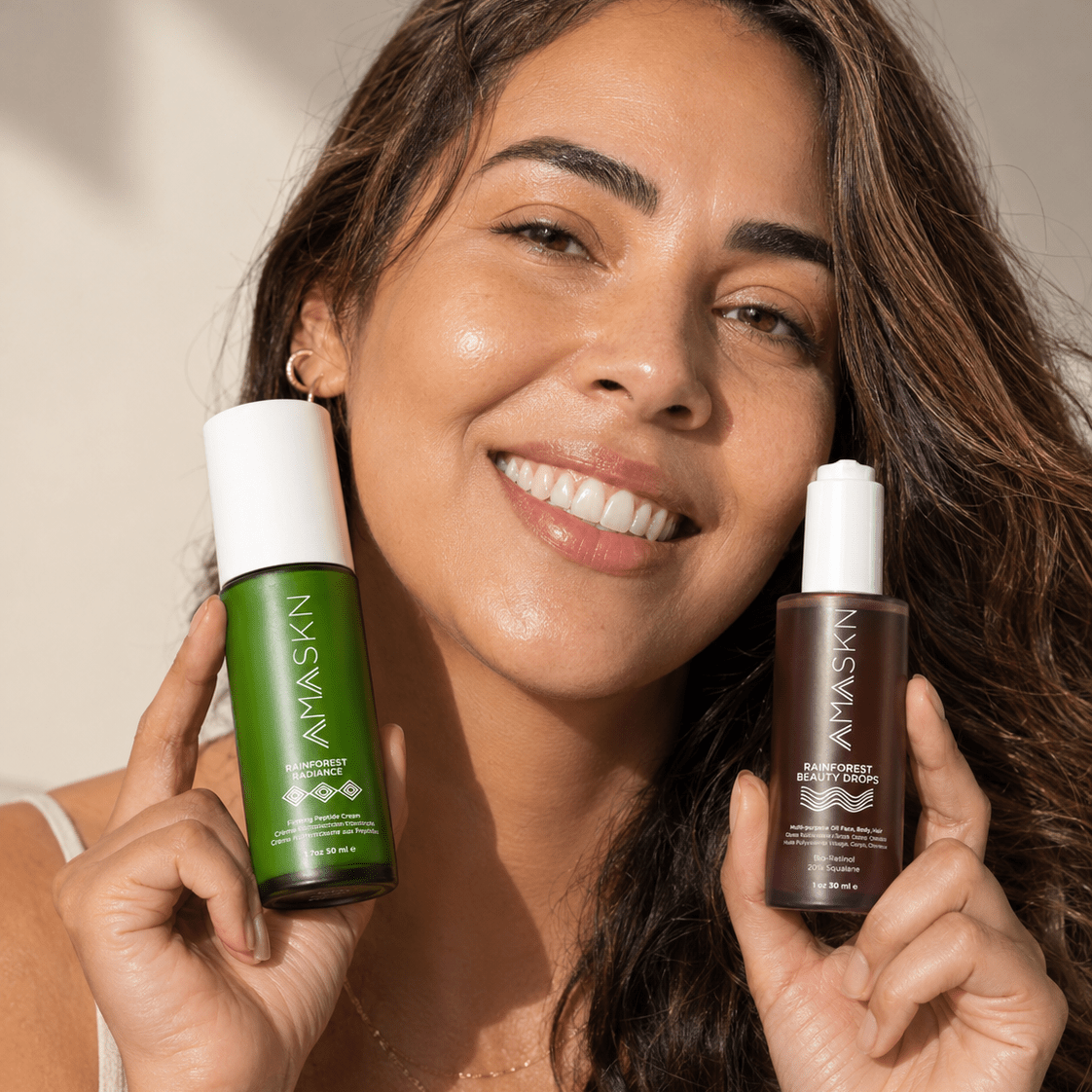 Rainforest Firm & Glow Skincare Set — Peptide Cream + Oil