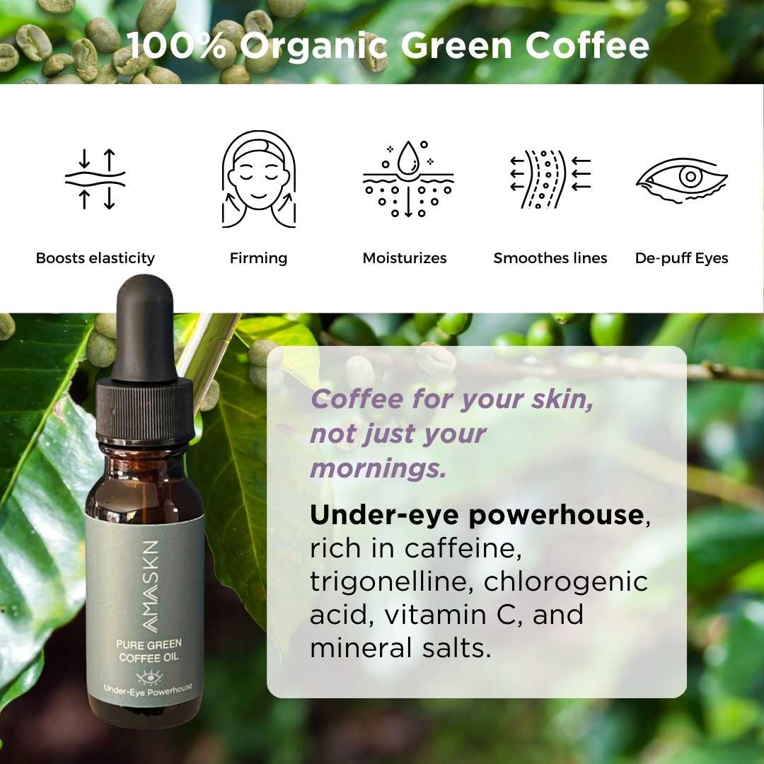 Limited Edition: Organic Green Coffee Oil: Under-Eye Powerhouse