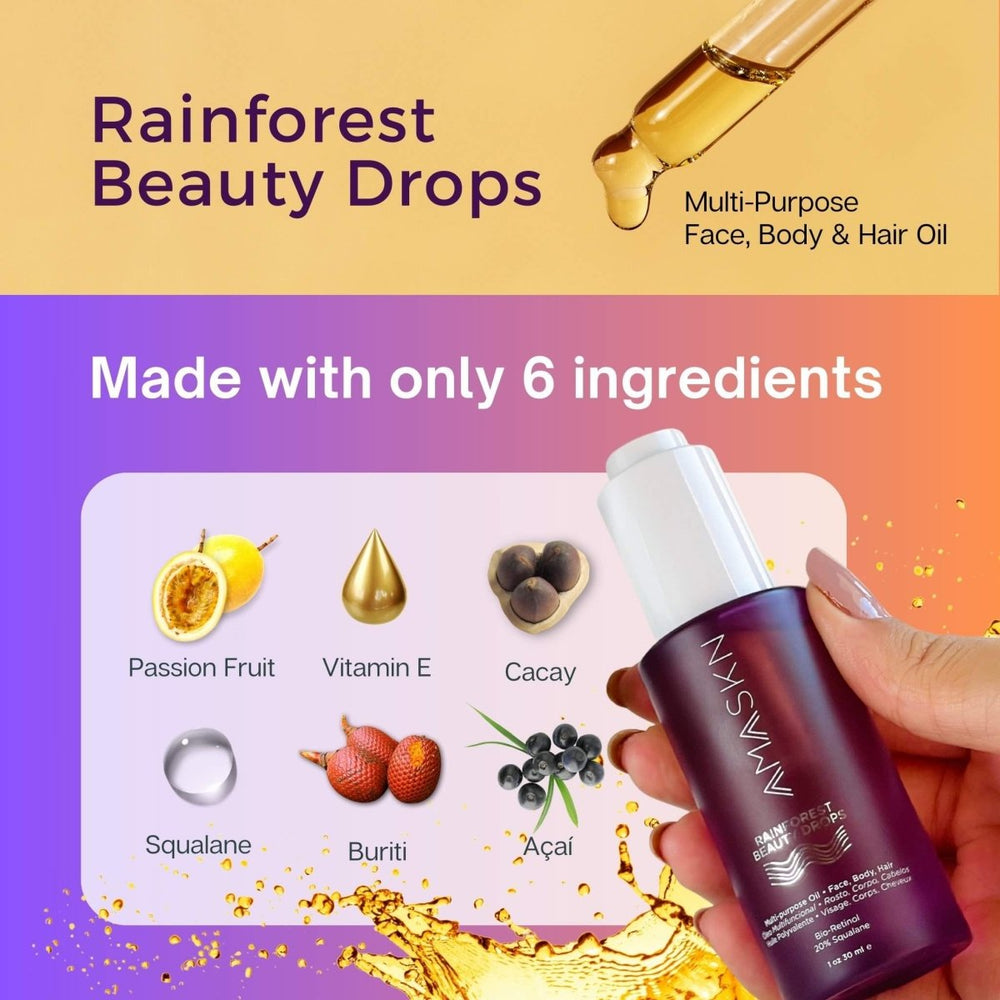 
                  
                    Rainforest Beauty Drops - Face, Body & Hair Oil | Facial Oil | AmaSKN Beauty
                  
                