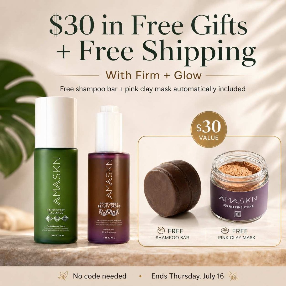 Rainforest Firm & Glow Skincare Set | Skincare Set | AmaSKN Beauty